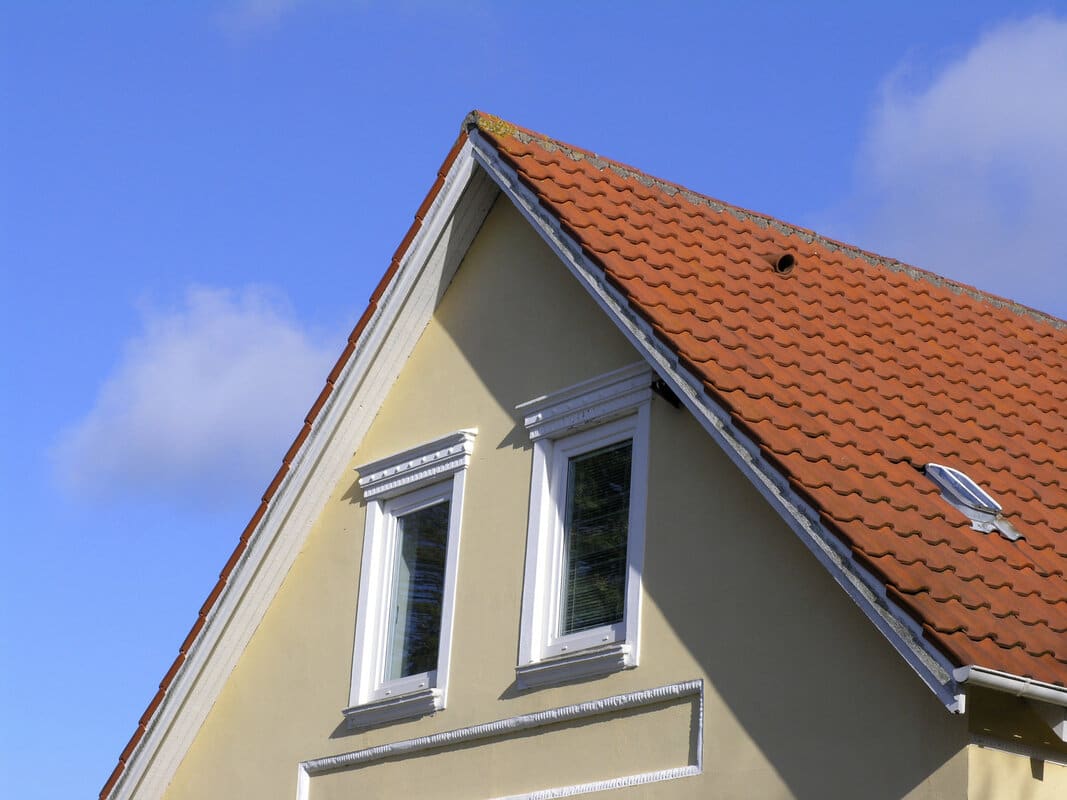House gable and dormer roof detail
