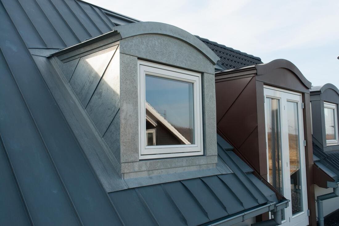 Standing-seam metal dormer roof details